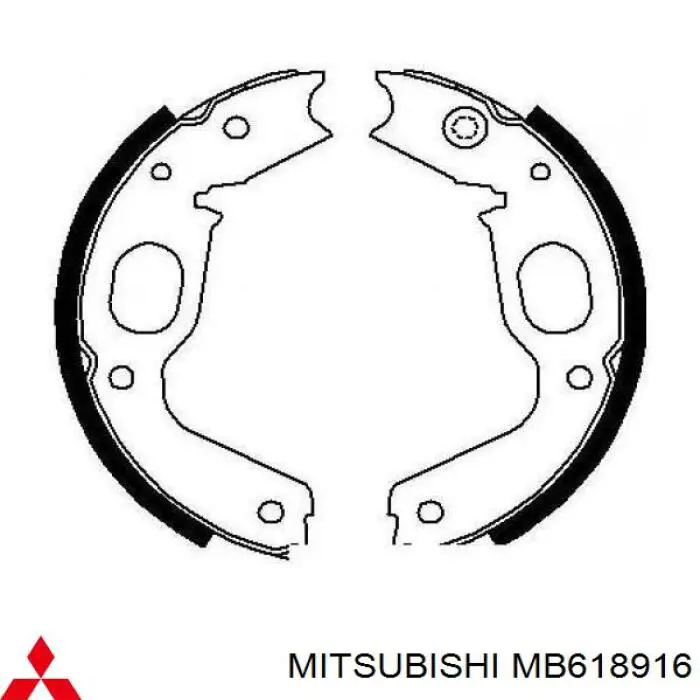 MB618916 Mitsubishi Sapatas do freio de estacionamento