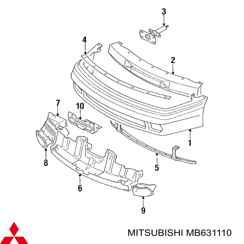 Pára-choque dianteiro Mitsubishi Eclipse I D22A, D27A