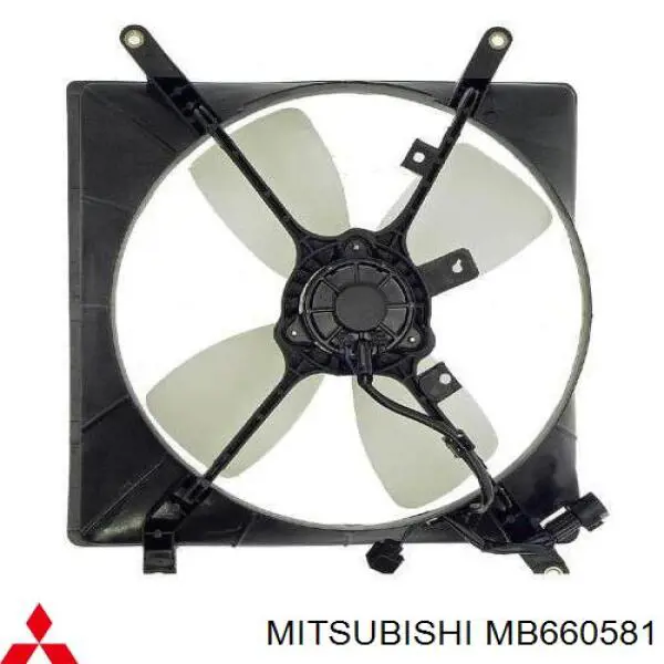 MB660581 Mitsubishi Difusor do radiador de esfriamento, montado com motor e roda de aletas