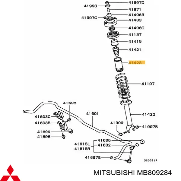 Bota de proteção de amortecedor traseiro Mitsubishi MB809284 preço, a partir de 9,96 USD