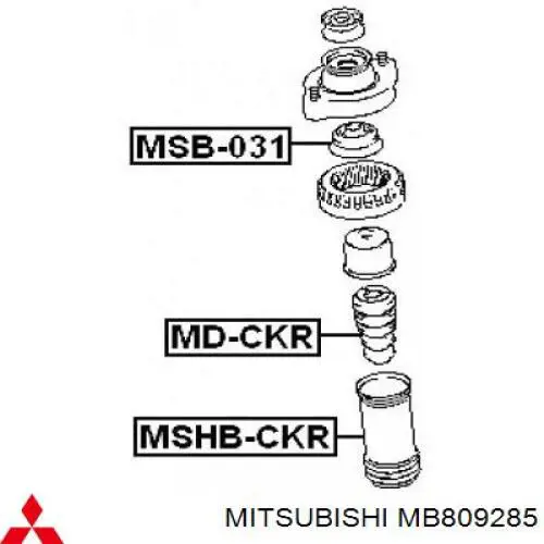 Compre MB809285 Mitsubishi Pára-choque (grade de proteção) de amortecedor traseiro