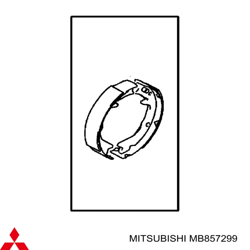 MB857299 Mitsubishi Mola de aperto das sapatas traseiras de tambor