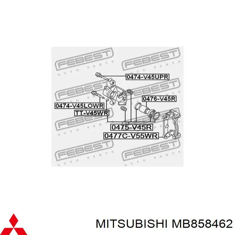 Compre MB858462 Mitsubishi Pistão de suporte do freio traseiro