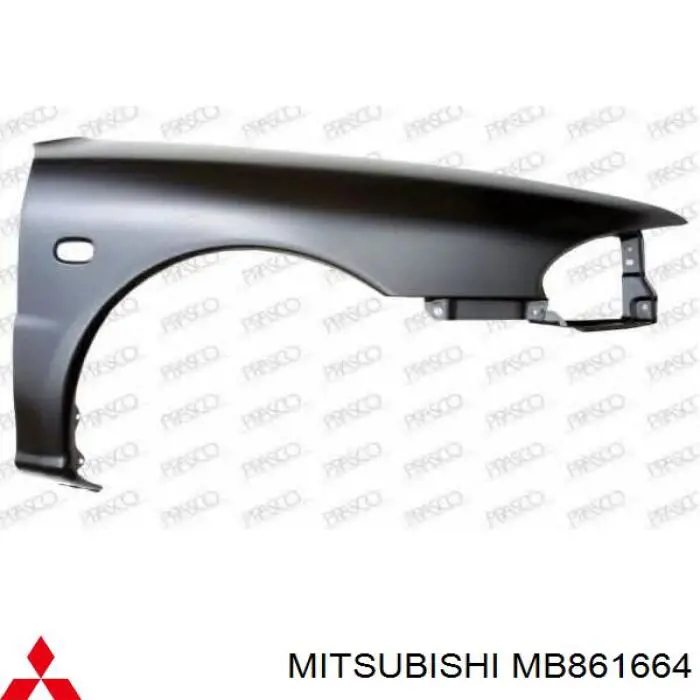 Pára-lama dianteiro direito Mitsubishi Lancer V CB, CD, CE