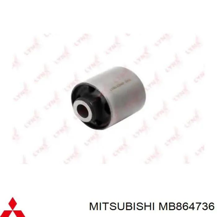 MB864736 Mitsubishi Bloco silencioso dianteiro de braço oscilante traseiro longitudinal