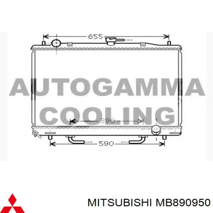 MB890950 Mitsubishi Radiador de esfriamento de motor