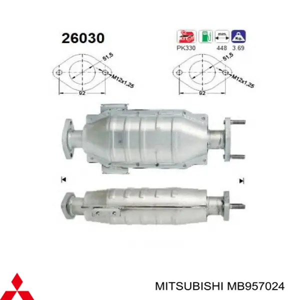 Compre MB957024 Mitsubishi Convertidor - catalisador