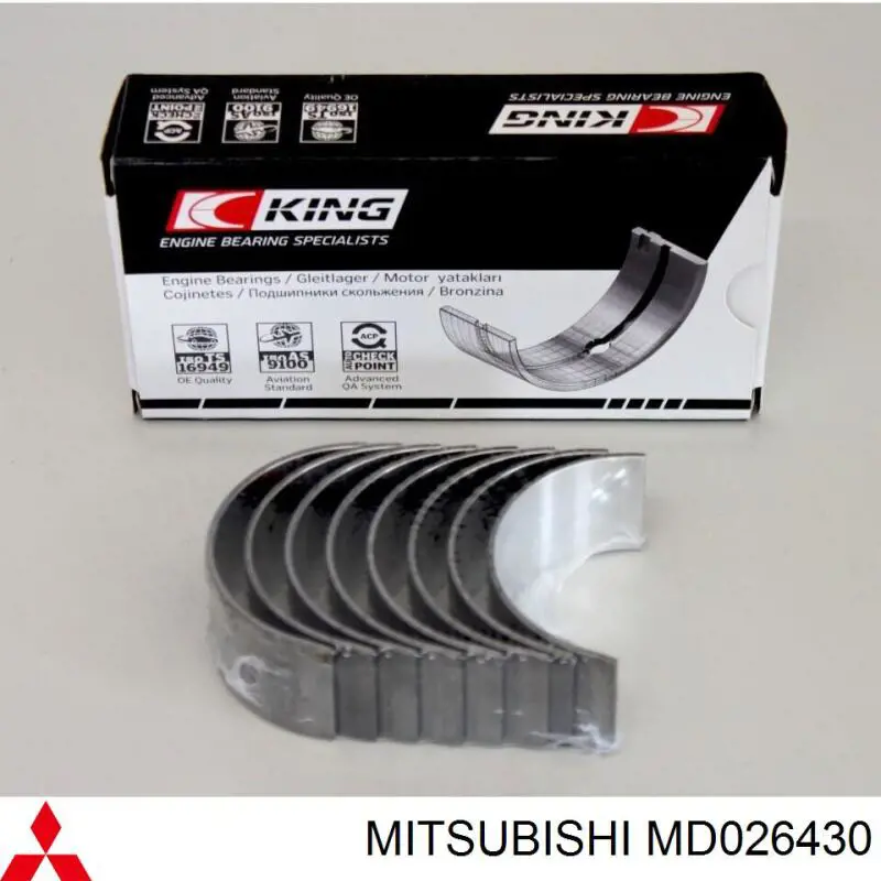 Compre MD026430 Mitsubishi Folhas inseridas de cambota de biela, kit, padrão (STD)
