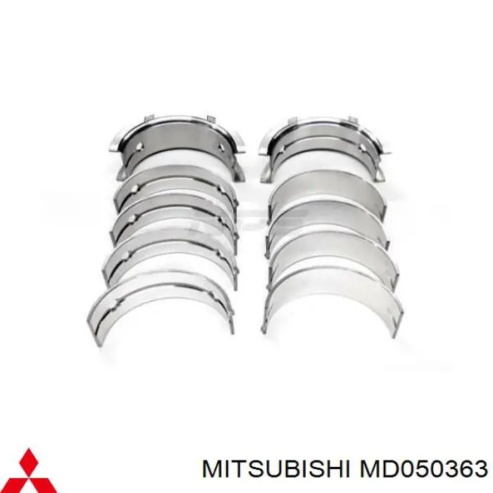 Compre MD973121 Mitsubishi Folhas inseridas principais de cambota, kit, padrão (STD)