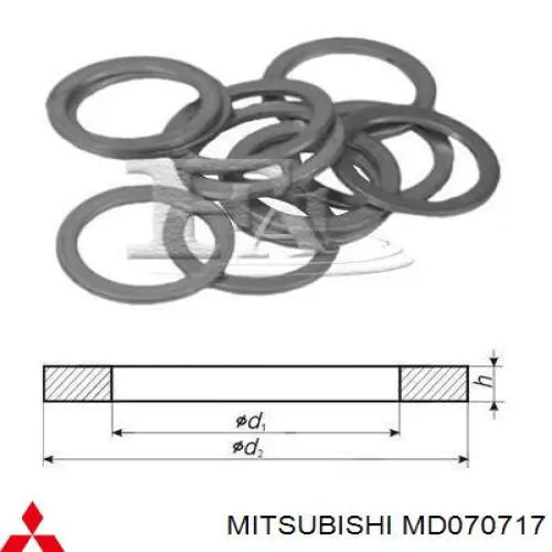 MD070717 Mitsubishi Vedante de rolha de panela de motor