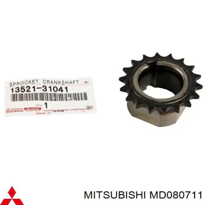 Engrenagem de cadeia da roda dentada da árvore distribuidora de motor Mitsubishi MD080711 preço, a partir de 42,89 USD