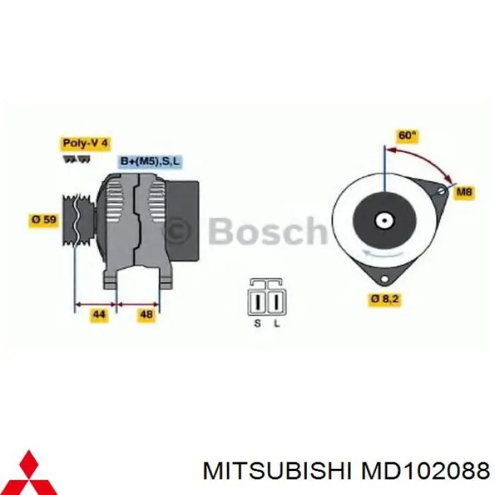 Compre MD102088 Mitsubishi Gerador