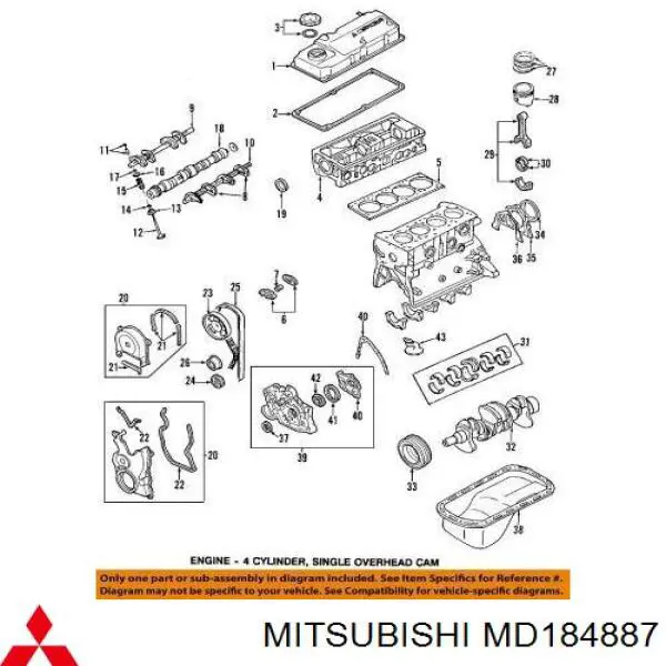 Compre MD184887 Mitsubishi 