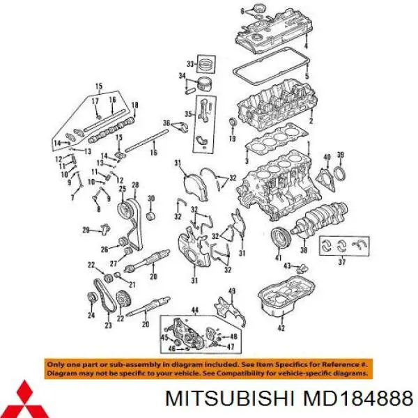  Mitsubishi MD184888 preço, a partir de  