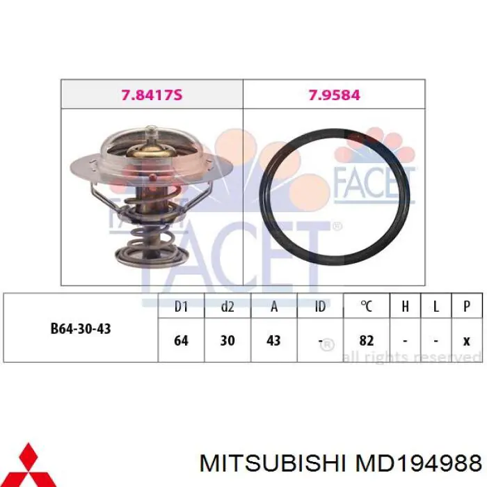 Compre MD194988 Mitsubishi Termostato