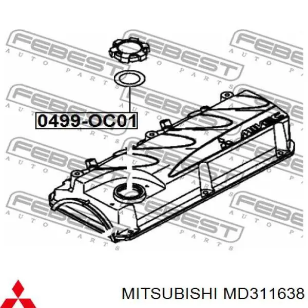 Vedante de tampa do gargalho de enchimento de óleo Mitsubishi MD311638 preço, a partir de 3,87 USD