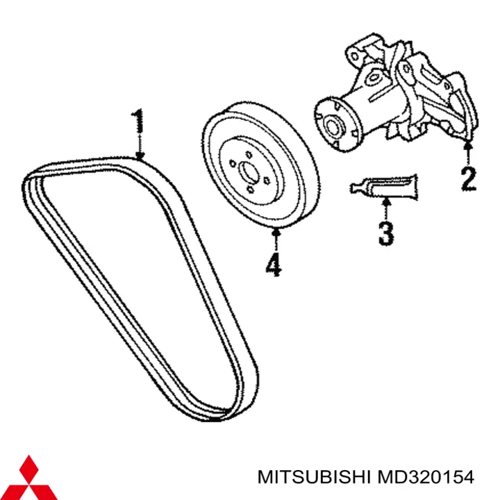 Polia da bomba de água Mitsubishi MD320154 preço, a partir de  USD