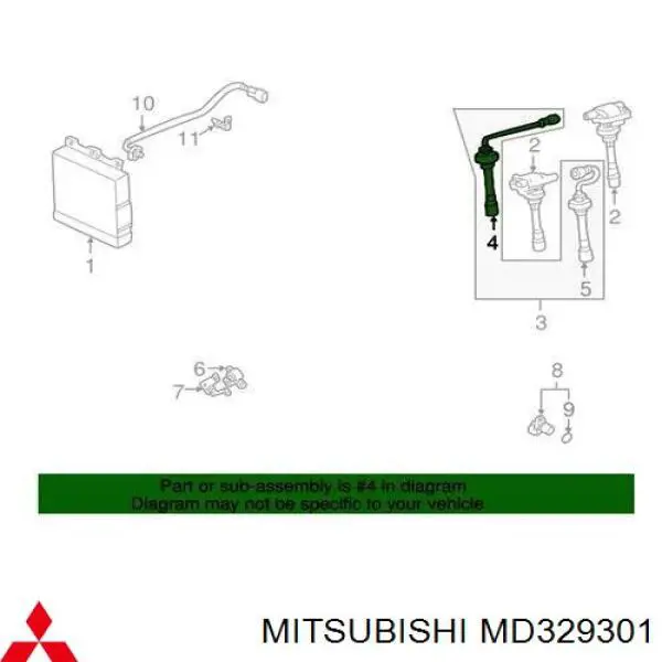 Fios de alta voltagem, kit Mitsubishi MD329301 preço, a partir de 61,02 USD