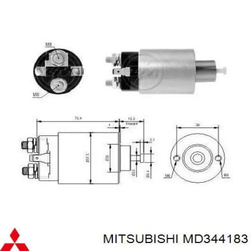 MD344183 Mitsubishi Motor de arranco
