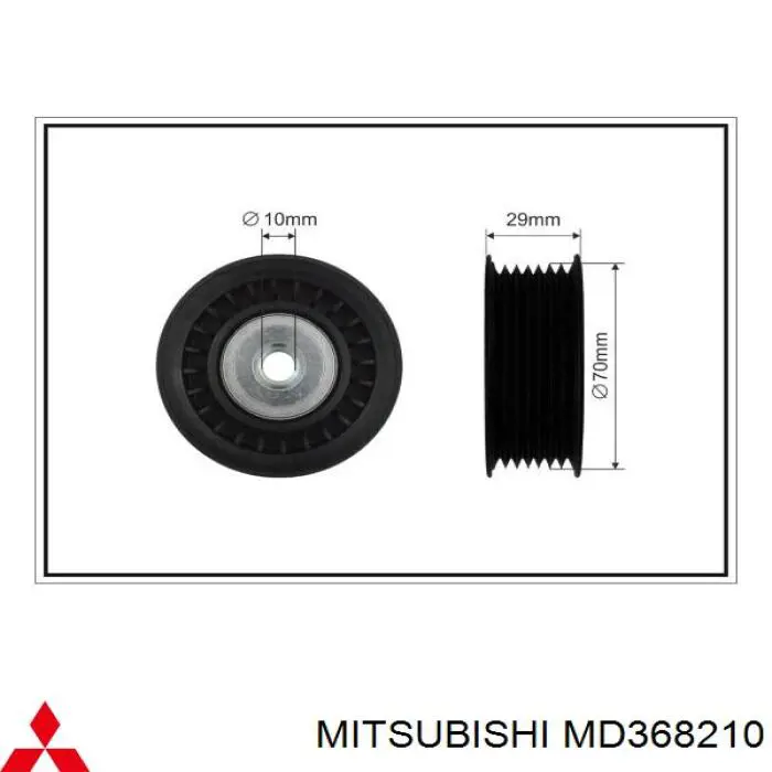 Compre MD368210 Mitsubishi Rolo parasita da correia de transmissão