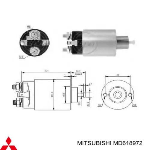 Compre 940113050614 Magneti Marelli Relê retrator do motor de arranco