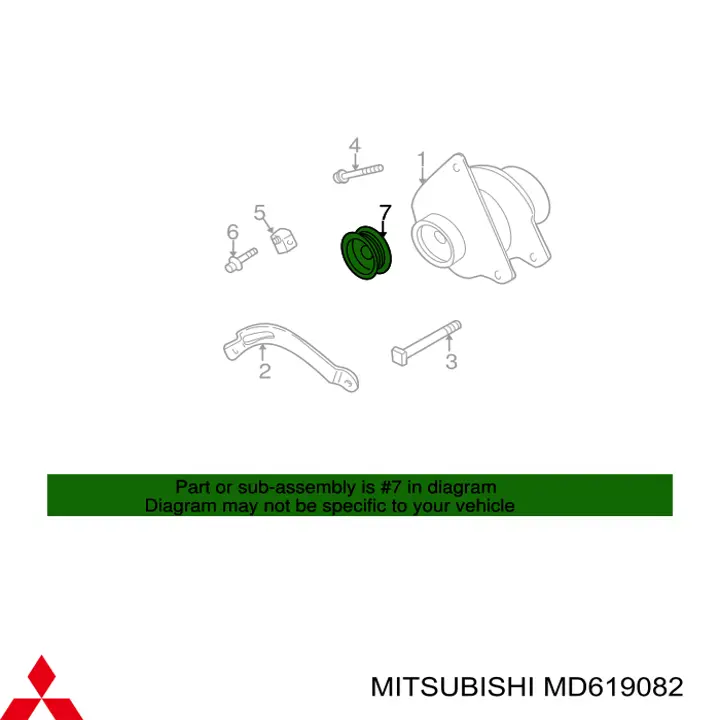 Polia do gerador Mitsubishi MD619082 preço, a partir de 128,77 USD