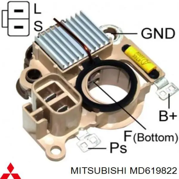 MD619822 Mitsubishi Relê-regulador do gerador (relê de carregamento)