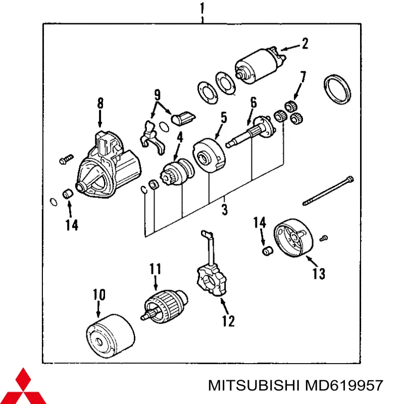 Roda-livre do motor de arranco Mitsubishi Outlander III GF, GG