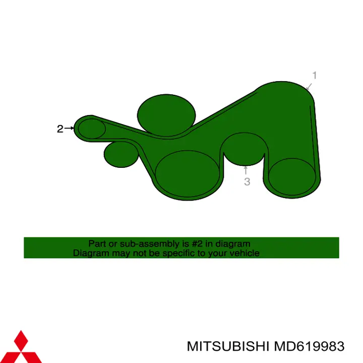 MD619983 Mitsubishi Polia do gerador