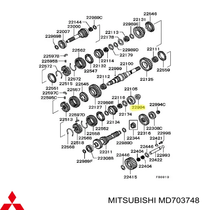 Mitsubishi MD703748 preço, a partir de  USD
