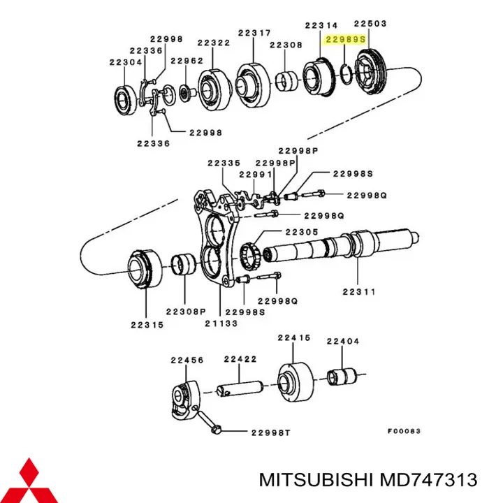  Mitsubishi MD747313 preço, a partir de  