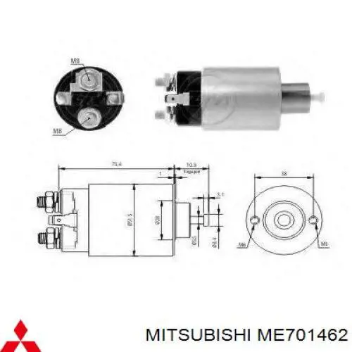 Relê retrator do motor de arranco 940113050614 Magneti Marelli