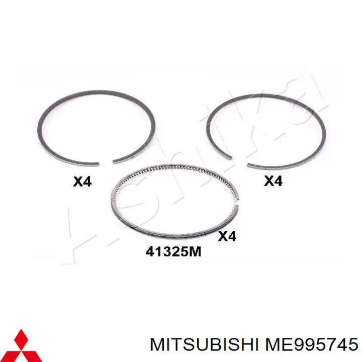 Kit de anéis de pistão de motor, 2ª reparação ( + 0,50) Mitsubishi ME995745 preço, a partir de 592,58 USD