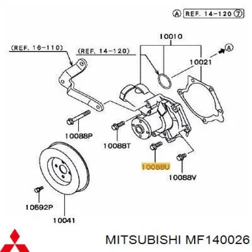  Mitsubishi MF140026 preço, a partir de  