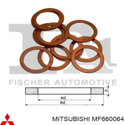MF660064 Mitsubishi Vedante anular de tubos do sistema de lubrificação