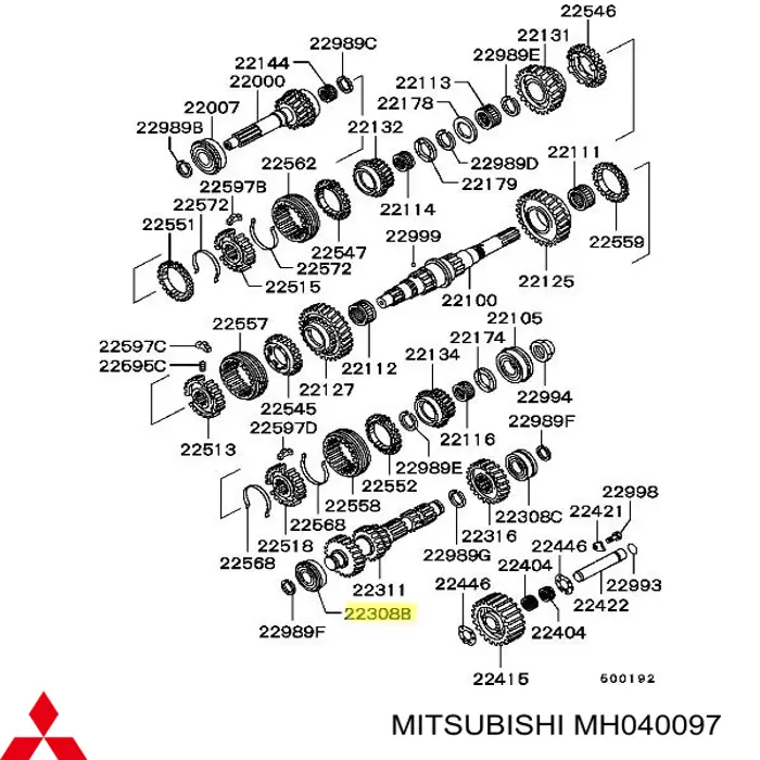 Rolamento da Caixa de Mudança Mitsubishi MH040097 preço, a partir de 19,79 USD
