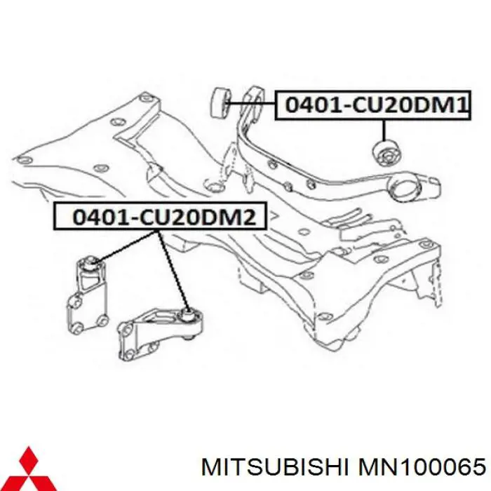 Bloco silencioso traseiro de travessa de fixação de redutor traseiro Mitsubishi MN100065 preço, a partir de 10,75 USD