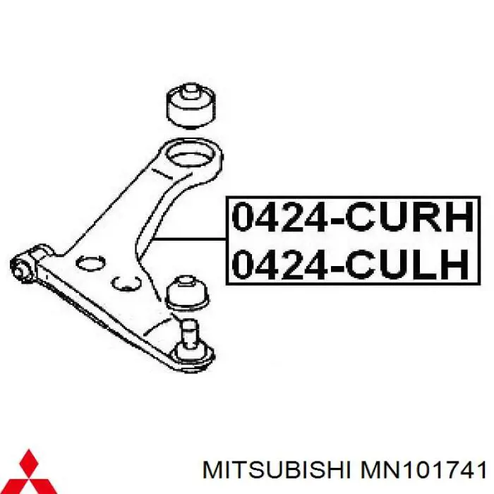 Braço oscilante inferior esquerdo de suspensão dianteira Mitsubishi MN101741 preço, a partir de 65,54 USD