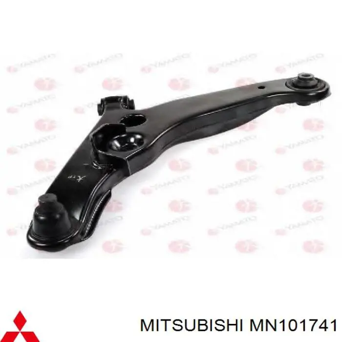 MN101741 Mitsubishi Braço oscilante inferior esquerdo de suspensão dianteira