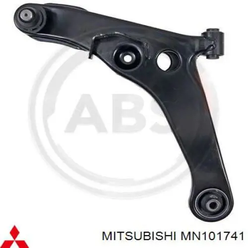 MN101741 Mitsubishi Braço oscilante inferior esquerdo de suspensão dianteira