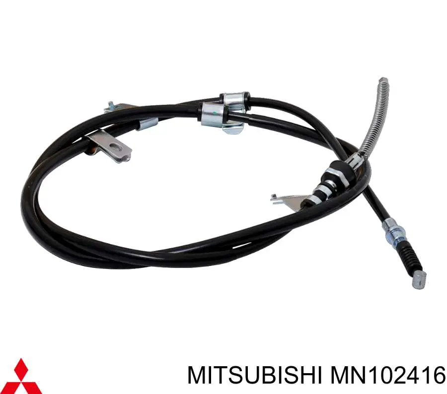 MN102416 Mitsubishi Cabo do freio de estacionamento traseiro esquerdo