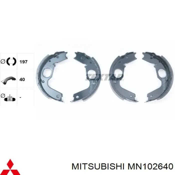 Sapatas do freio de estacionamento Mitsubishi MN102640 preço, a partir de 53,76 USD