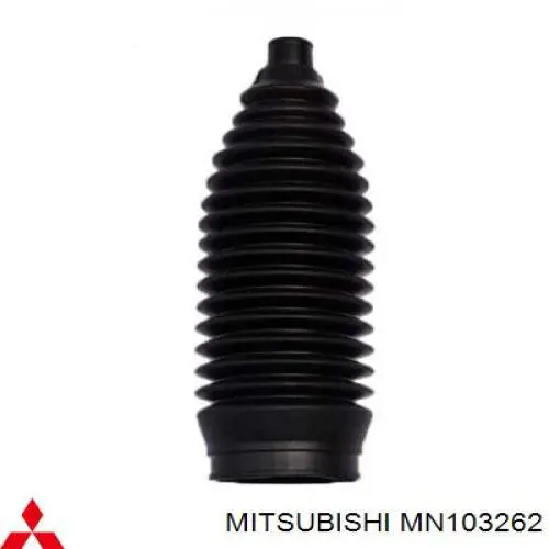 MN103262 Mitsubishi Bota de proteção esquerda do mecanismo de direção (de cremalheira)