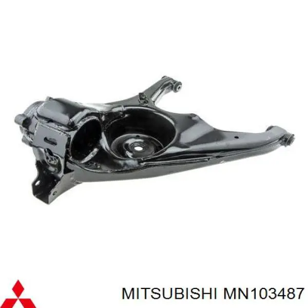 MN103487 Mitsubishi Braço oscilante inferior esquerdo de suspensão traseira
