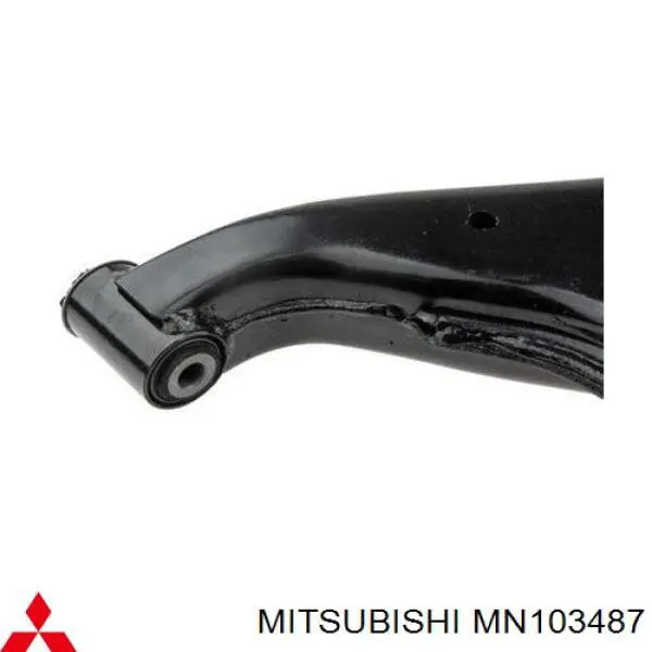 Compre MN103487 Mitsubishi Braço oscilante inferior esquerdo de suspensão traseira
