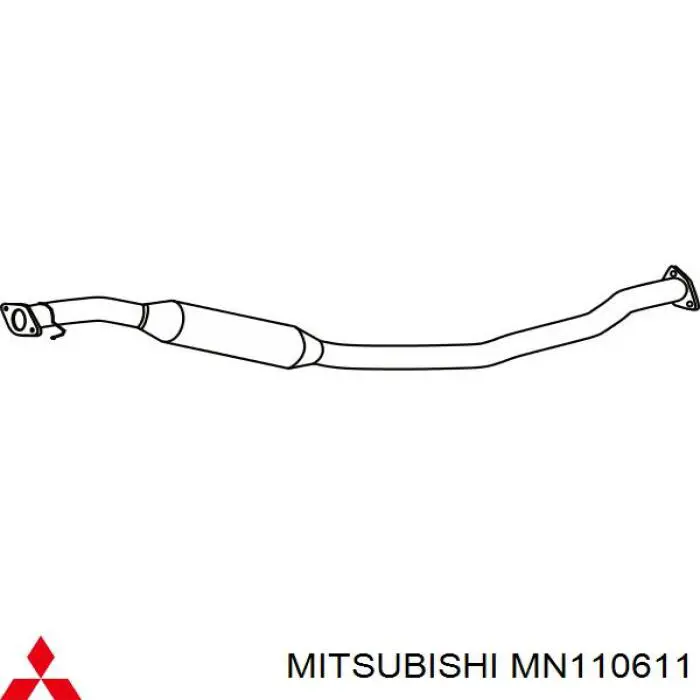 MN110610 Mitsubishi Silenciador, parte central