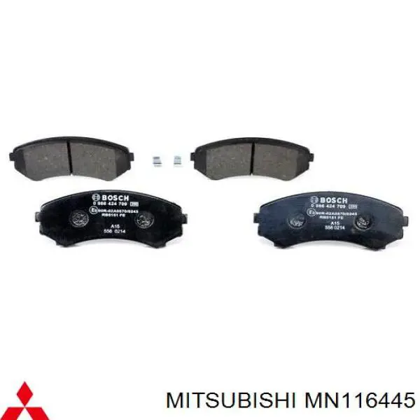 Sapatas do freio dianteiras de disco Mitsubishi MN116445 preço, a partir de 40,81 USD