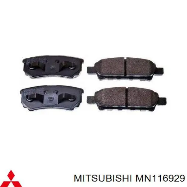 Sapatas do freio traseiras de disco Mitsubishi MN116929 preço, a partir de 27,28 USD
