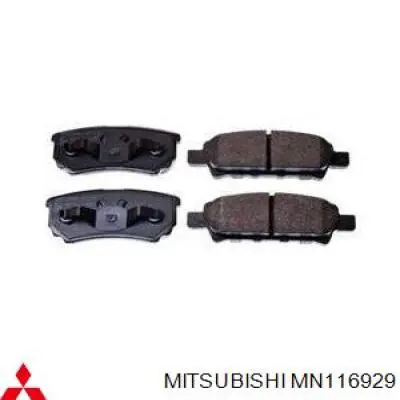 Compre MN116929 Mitsubishi Sapatas do freio traseiras de disco