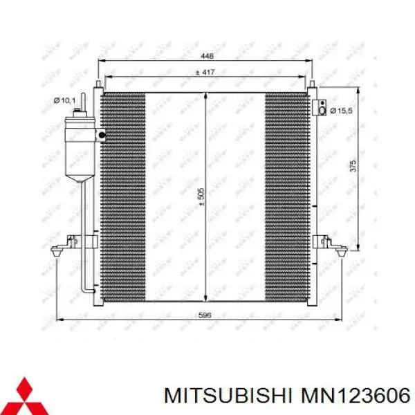 Compre MN123606 Mitsubishi Radiador de aparelho de ar condicionado